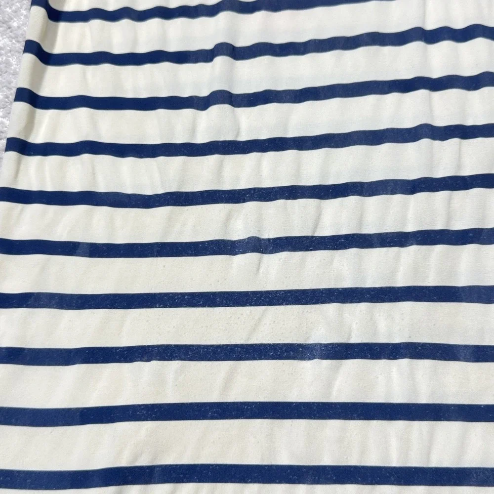 Boden Rash Guard Shirt Youth 11-12Y Blue White Striped Long Sleeve UPF 40+ Swim